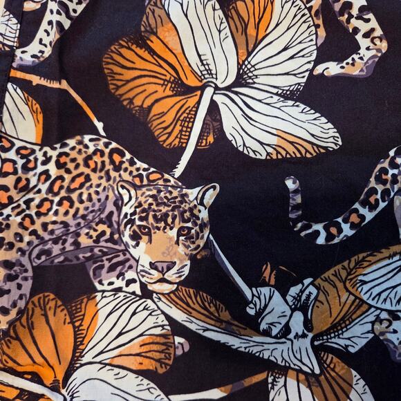 Paisley & Gray Men's Samuel Slim-Fit Floral Leopard-Print Button-Down Shirt Sz L - Picture 6 of 11